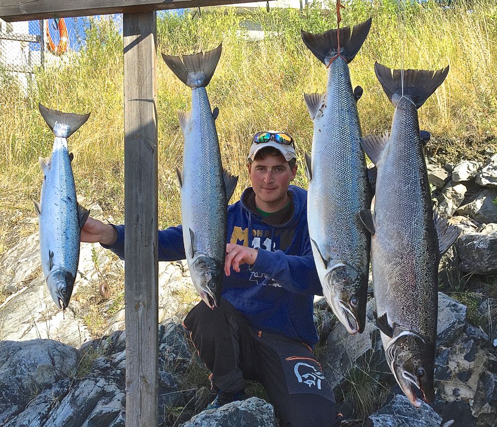 Halling dro i land 5 laks under Hellefossen i dag!