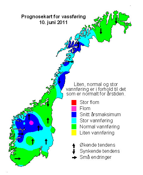 Flomvann skaper trøbbel for mange laks- og ørretfiskere 