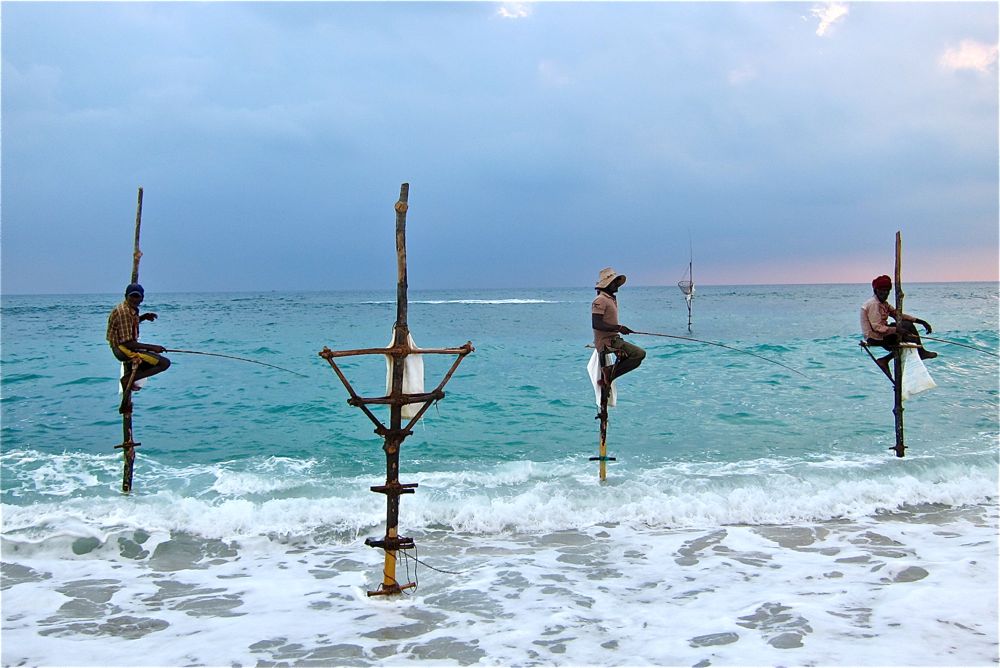 Styltefiskerne lurer turistene trill rundt!