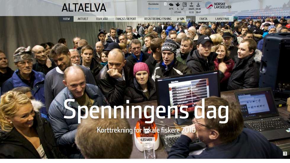 Kampen om fiskekort  i Altaelva åpnet med ny nettside!