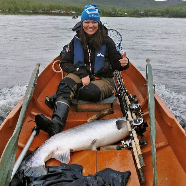 Verdens største atlantiske hunnlaks tatt i Tanaelva