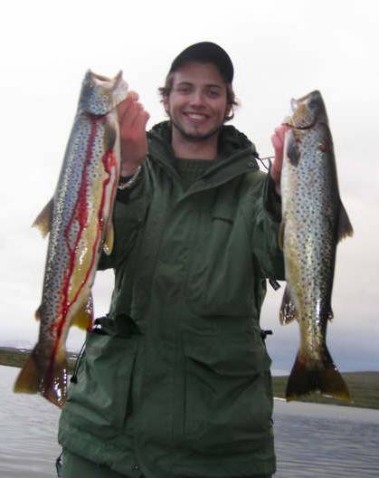 Bjørn Helge me fine ørreter på kiloen