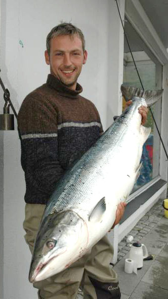 Nordfjording tok den største laksen i Eidselva!