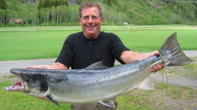 Kjempefangster i Stjørdalselva!